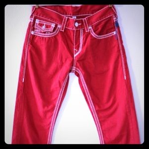 ⭐️⭐️💥TRUE RELIGION RED JEANS👖👖🌪☄️